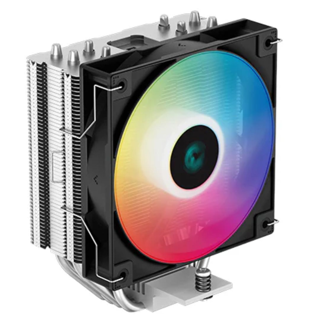 DeepCool AG400 LED CPU Cooler 4 Heat Pipes, 6 Colour LED, 120mm PWM Fan, Intel LGA1851/1700/1200/115X AMD AM5/AM4 DeepCool AG400 LED CPU Cooler 4 Heat Pipes, 6 Colour LED, 120mm PWM Fan, Intel LGA1851/1700/1200/115X AMD AM5/AM4